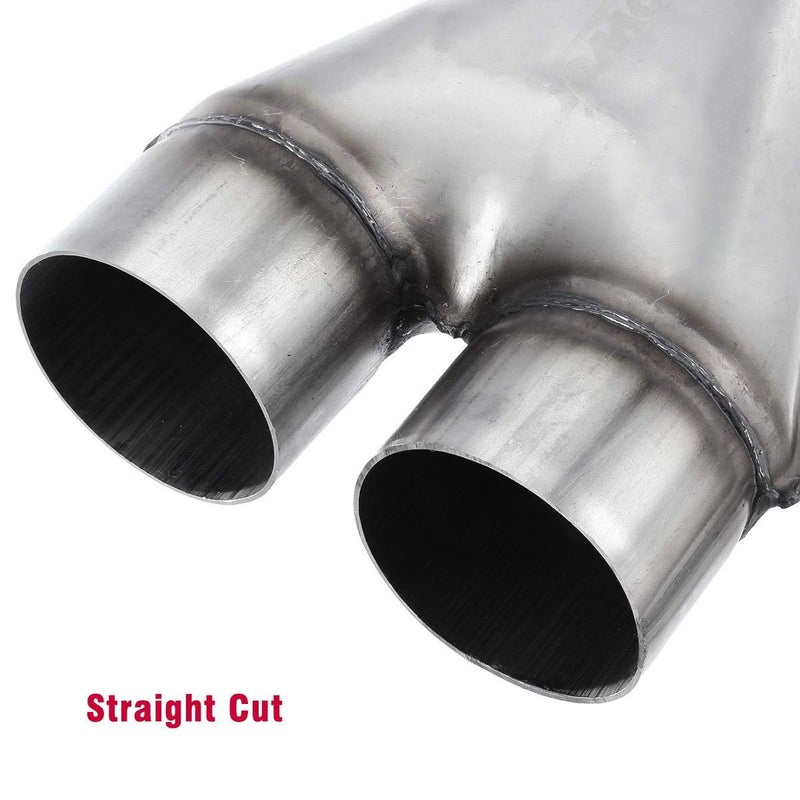 Upower Exhaust Y pipe 3" Inlet 2.5" Outlet Weld-on Dual Exhaust Pipe 10" Long Stainless Steel Tip - Image 5